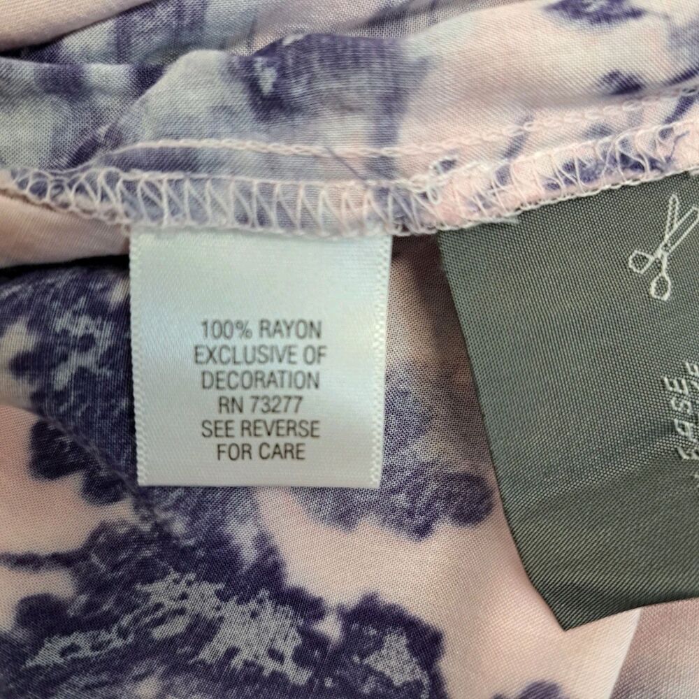 Simply Vera Vera Wang Pink & Purple Flora Tie-Dye Halter Dress Women's Size M - Picture 7 of 8